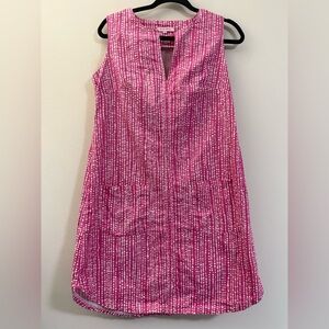 Kayce‎ Hughes Sleeve Pink and White Mini Dress 100% Cotton - 6